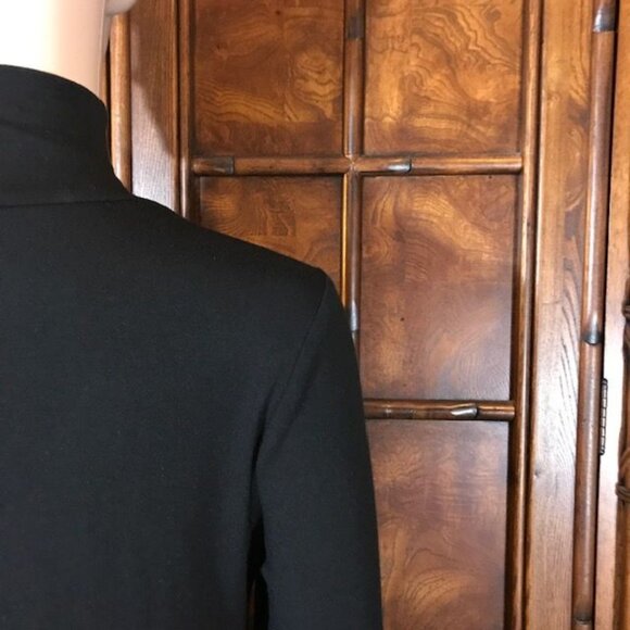 NWOT G by Giuliana Black Modal Shark Bite Hem Turtleneck Top - Picture 9 of 11